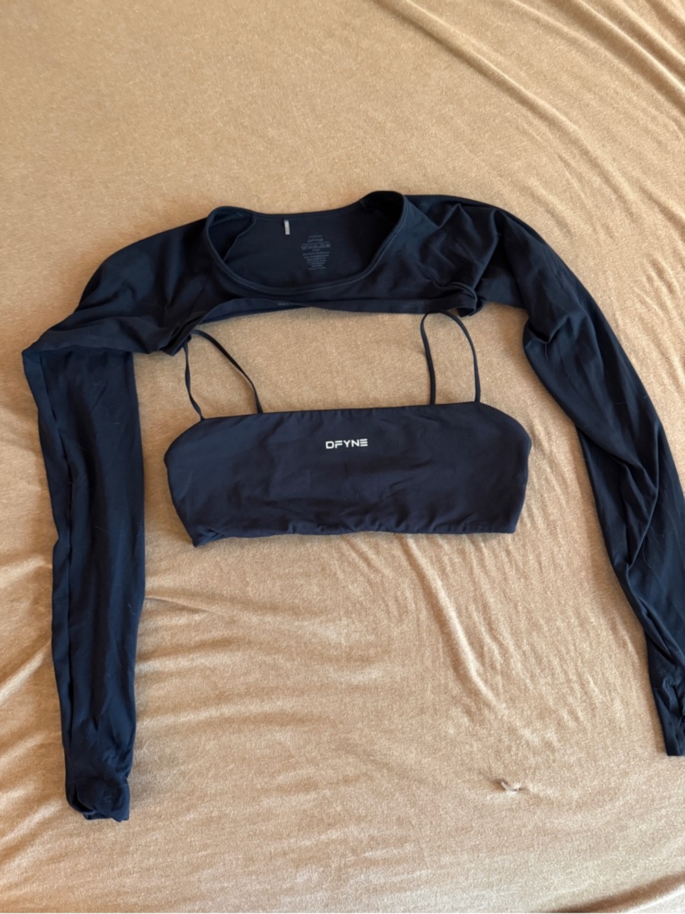 Dfyne black strappy bra with Matching Shrug